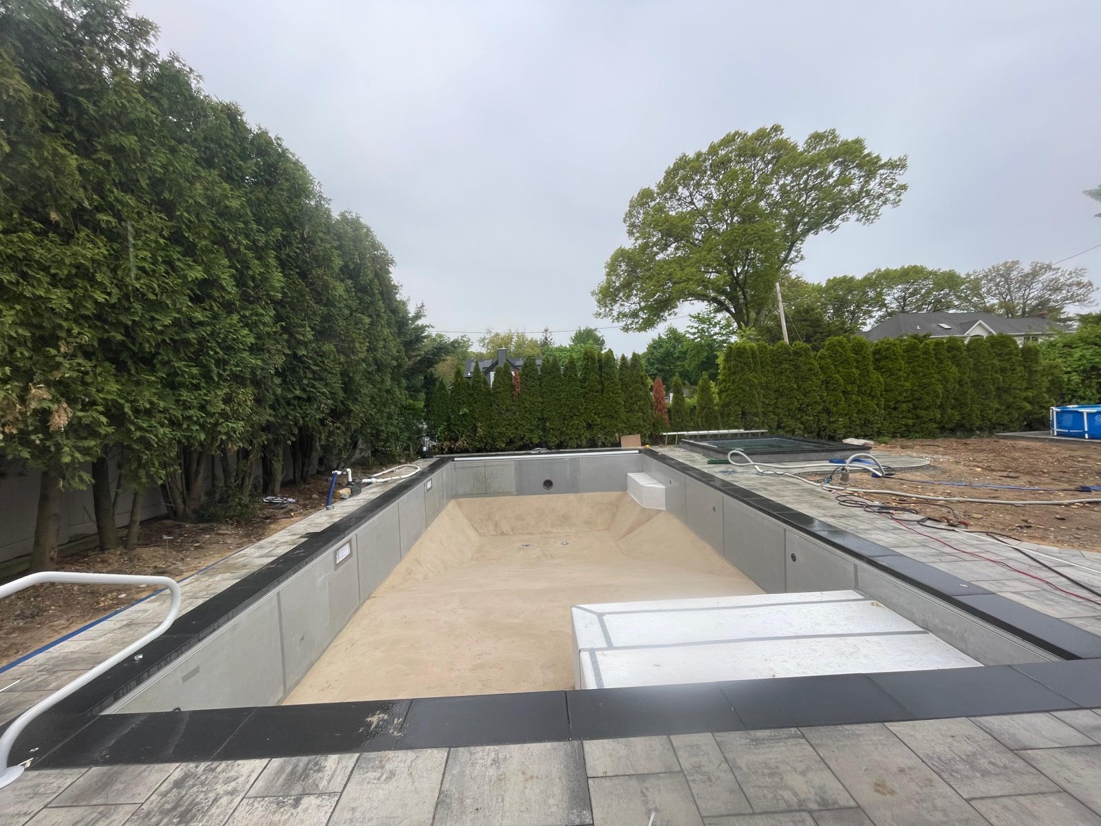 Pool prepared before liner installation