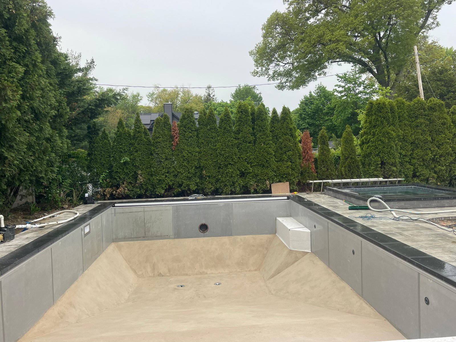 Pool before a new liner installation