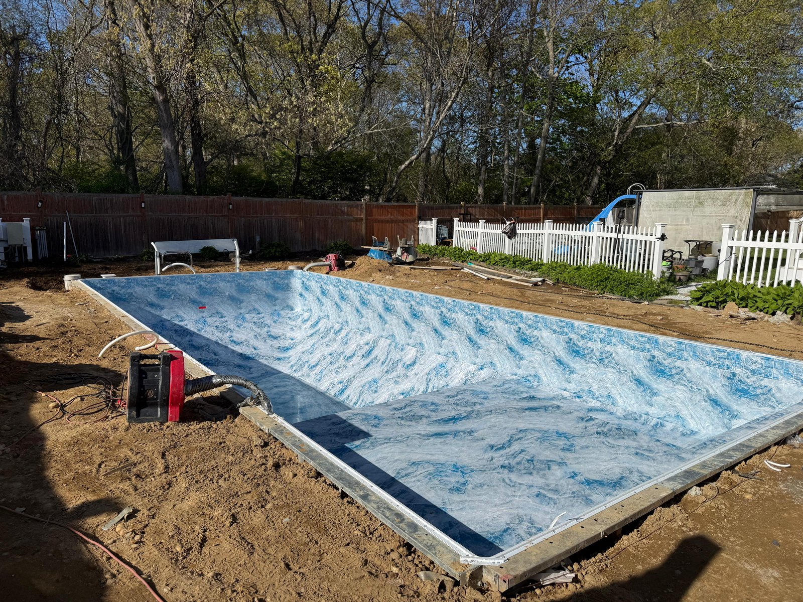 Finished liner installation