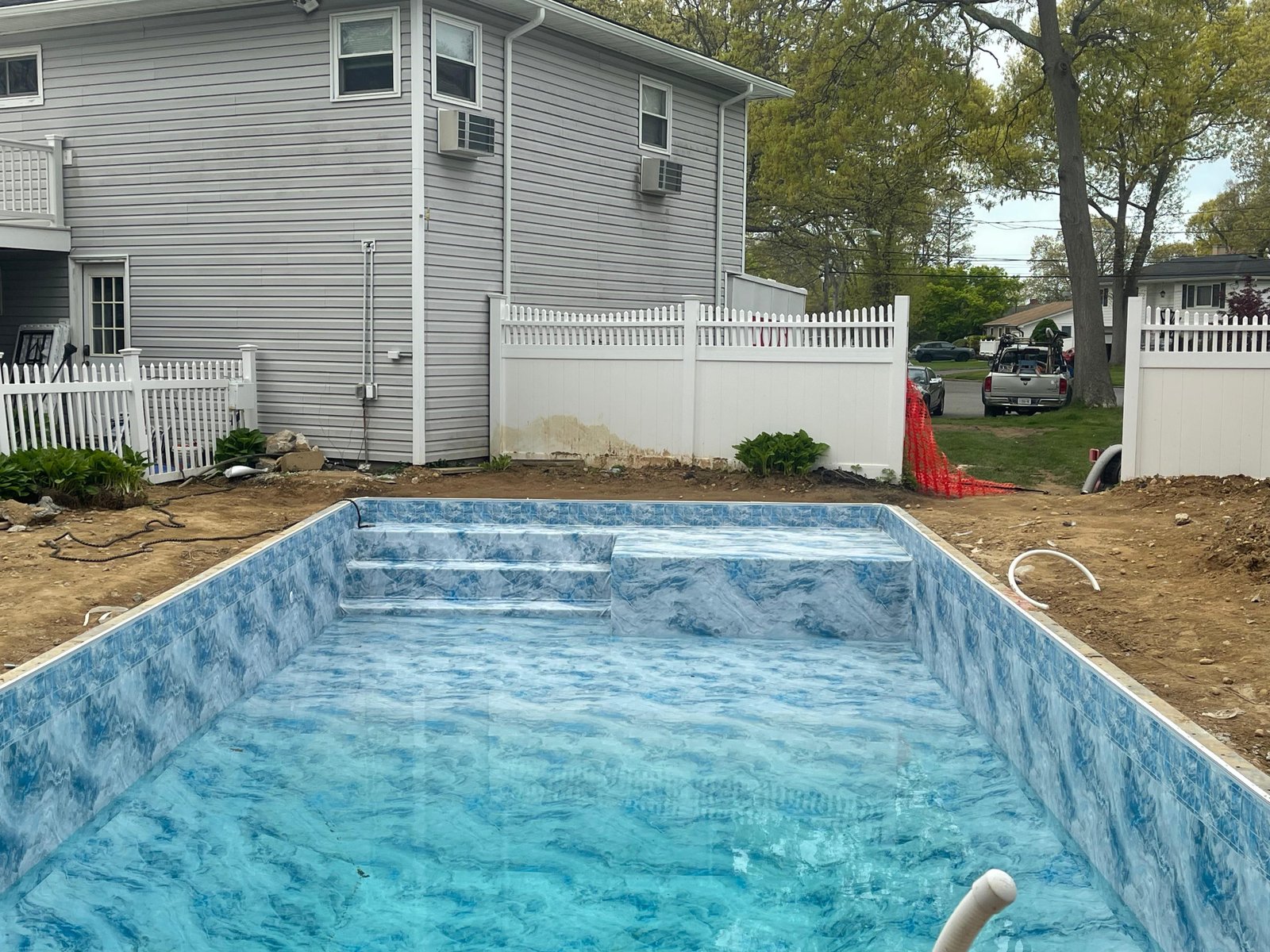 Fresh blue liner installation